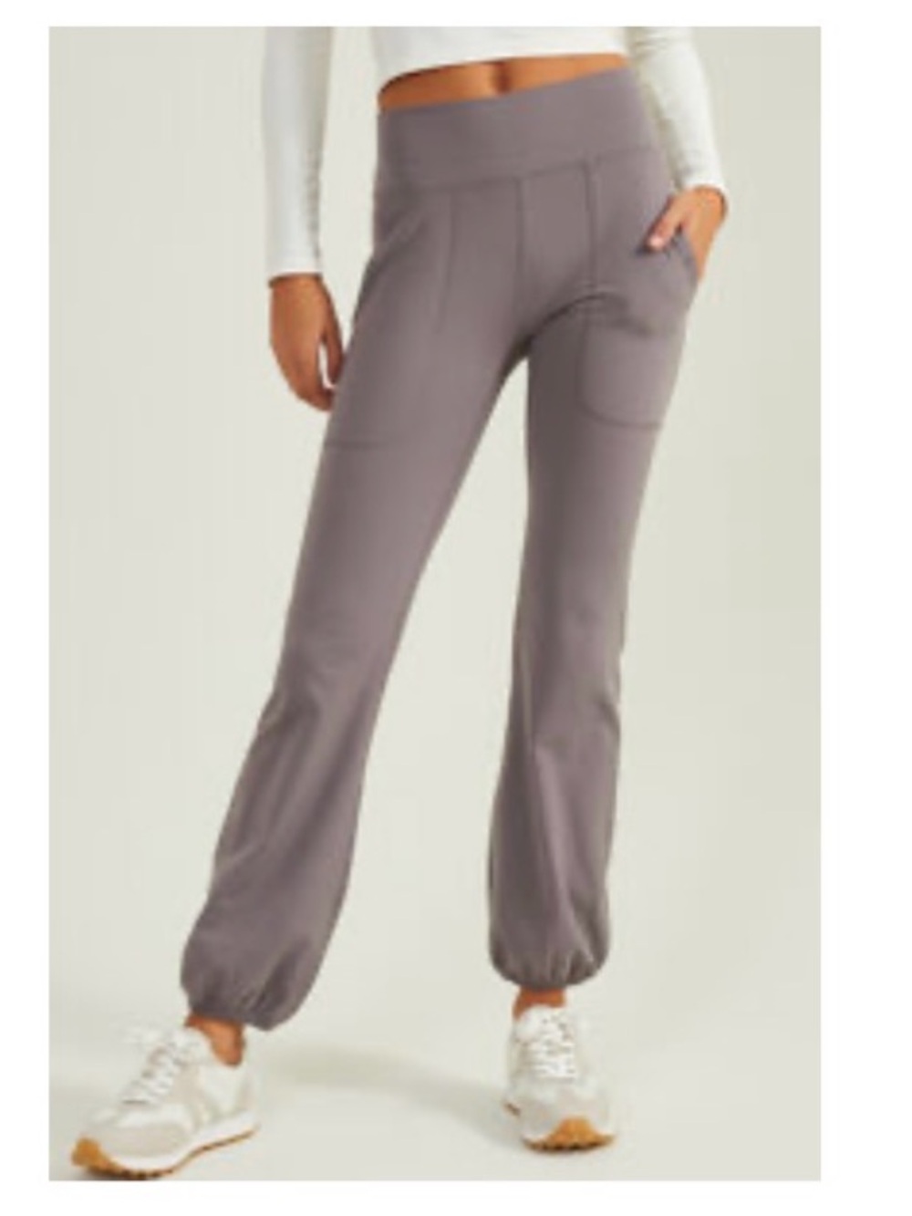 Altar'd State Baseline Jogger Leggings Gray Purple